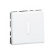 Poussoir inverseur Prog Mosaic - 2 mod - à voyant LED - 6 A - Blanc