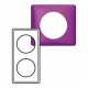 Plaque Céliane - Métal - 2 postes - Violet Irisé 