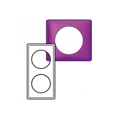 Plaque Céliane - Métal - 2 postes - Violet Irisé 