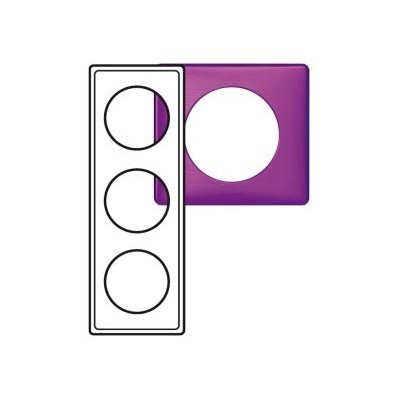 Plaque - Métal - 3 postes - Violet Irisé 