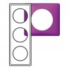 Plaque - Métal - 3 postes - Violet Irisé 