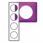 Plaque - Métal - 4 postes - Violet Irisé 