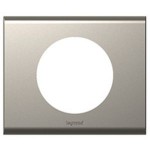 Plaque - 1 poste - nickel velours 