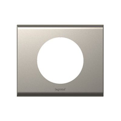 Plaque - 1 poste - nickel velours 