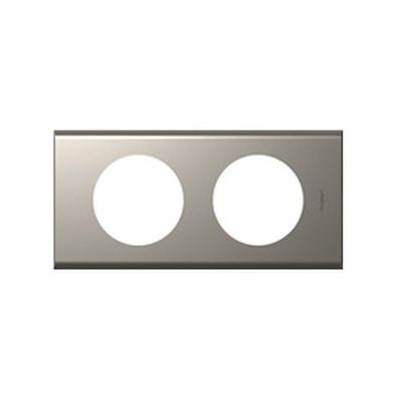 Plaque - 2 postes - Nickel velours 