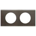 Plaque - Matière - 2 postes - Inox black nickel 