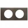Plaque - Matière - 2 postes - Inox black nickel 