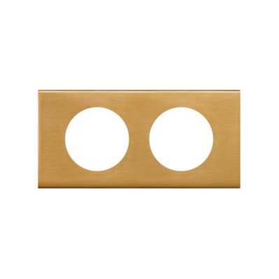 Plaque - 2 poste - Bronze doré 