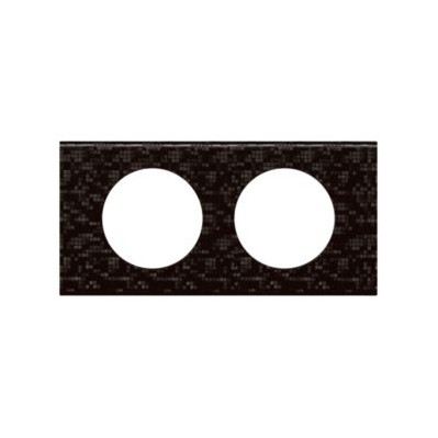 Plaque - Matière - 2 postes - Cuir pixel 