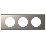 Plaque- 3 postes - Nickel velours 