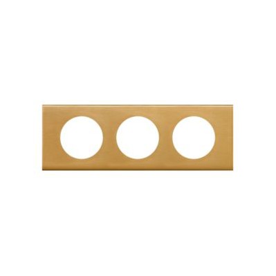 Plaque - 3 postes - Bronze doré 
