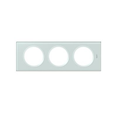 Plaque - 3 postes - Verre kaolin 