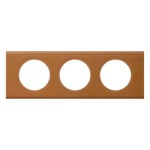 Plaque - Matière - 3 postes - Cuir caramel 