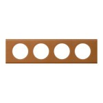 Plaque - Matière - 4 postes - Cuir caramel 