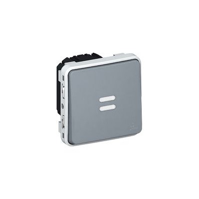 Interrupteur temporisé lumineux Programme Plexo composable gris - 230V - 50/60 Hz 