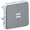 Double va-et-vient lumineux Programmr Plexo composable gris - 10 AX 