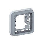 Support plaque - pour encastré Programme Plexo composable gris - 1 poste 