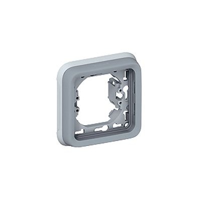 Support plaque - pour encastré Programme Plexo composable gris - 1 poste 