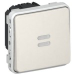Interrupteur temporisé lumineux Programme Plexo composable blanc - 230V - 50/60 Hz 
