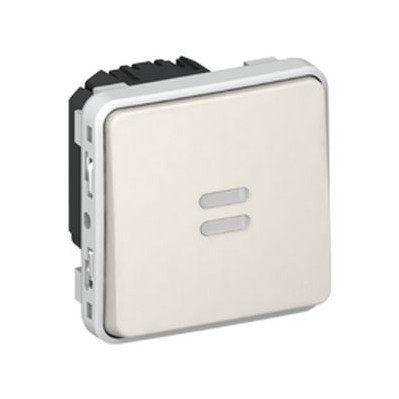 Interrupteur temporisé lumineux Programme Plexo composable blanc - 230V - 50/60 Hz 