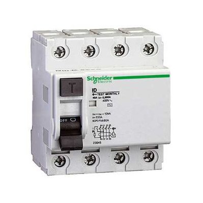 Interrupteur différentiel - 63 A - classe AC 100 mA - 4P  