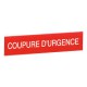 Lot de 10 étiquettes Coupure d'Urgence 