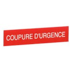 Lot de 10 étiquettes Coupure d'Urgence 