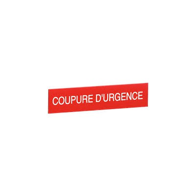 Lot de 10 étiquettes Coupure d'Urgence 