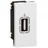 Prise USB femelle Prog Mosaic - 1 mod - Blanc