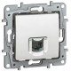 Prise RJ45 multimédia niloé - tél/info/TV - cat. 6 - pur 