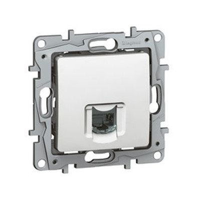 Prise RJ45 multimédia niloé - tél/info/TV - cat. 6 - pur 