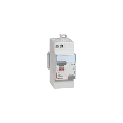 Interrupteur différentiel 63A - vis/auto - 2 modules - 230v~ - Type AC - 30ma