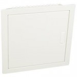 Coffret encastré - porte métal extra plate - 1 rangée - 12+2 modules - blanche 