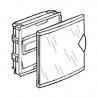 Coffret mini encastré - porte isolante transparente - 1 rangée - 6+2 modules