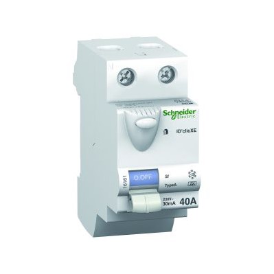 Interrupteur différentiel 63A ID'clic 2P - 30mA - type A - embrochable - DuoLine XE 