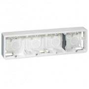 Cadre Programme Mosaic - pour support réf. 802 54 - prof 40 mm - 10 ou 4x2 modules horizontal