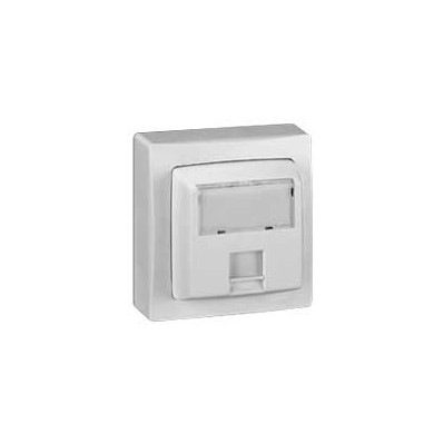 Prise RJ 45 9 contacts Saillie complet - blanc - Cat.5e FTP 