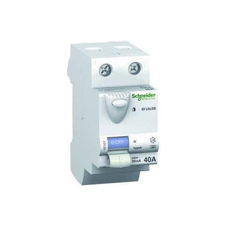 DuoLine XE, interrupteur différentiel ID'clic 2P 40A, 30mA, type AC, embrochable 