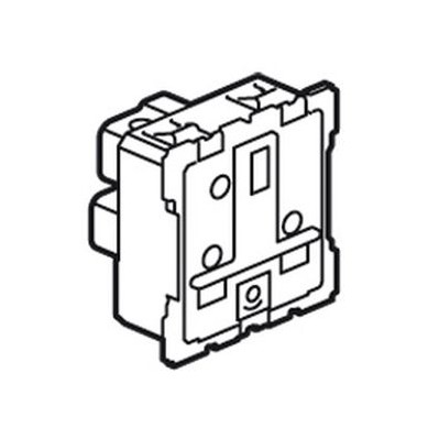 Prise de courant standard Britannique Céliane - 13A - 250V - 2P+T - éclips 